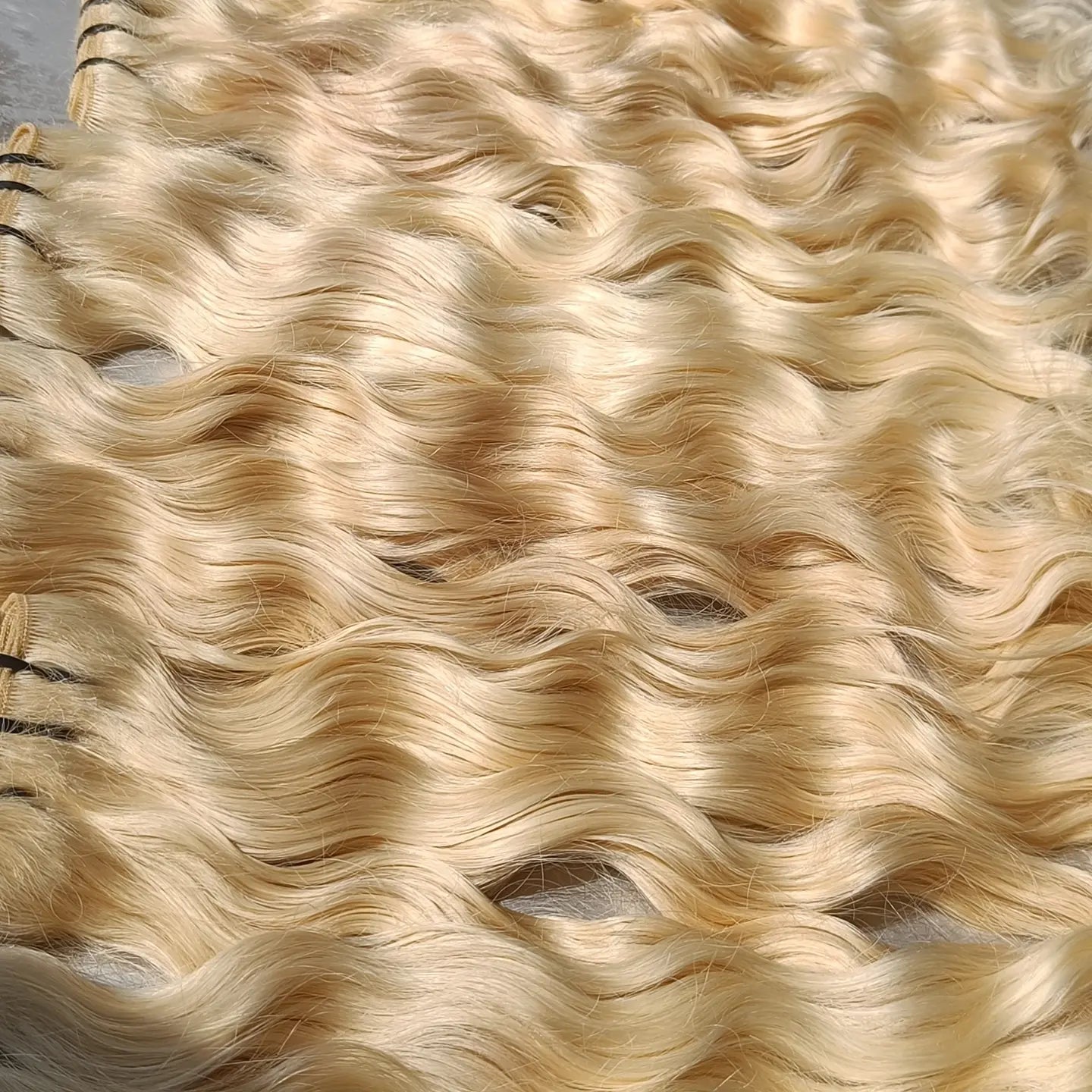 613 Curly Blonde Human Hair bundles