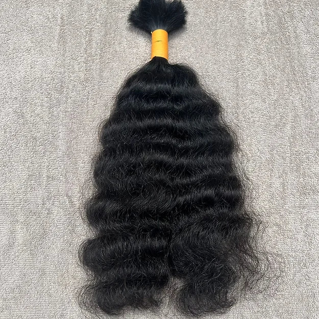 Curly Bulk Human Hair for Braiding No Weft 100g