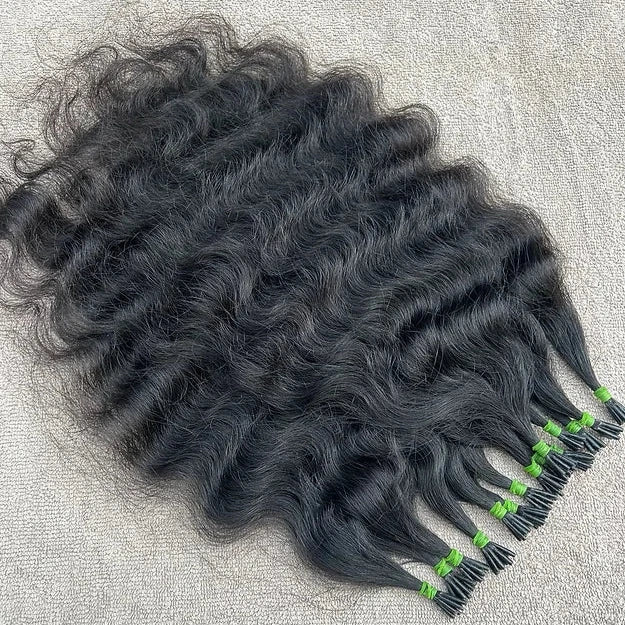 Pre-bonded Curly I-Ttip Hair Extensions