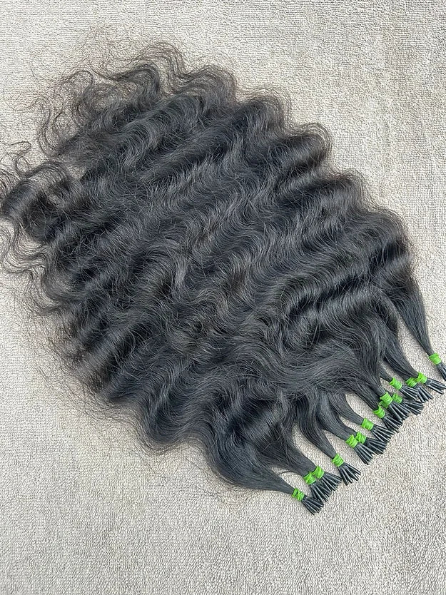 Pre-bonded Curly I-Ttip Hair Extensions