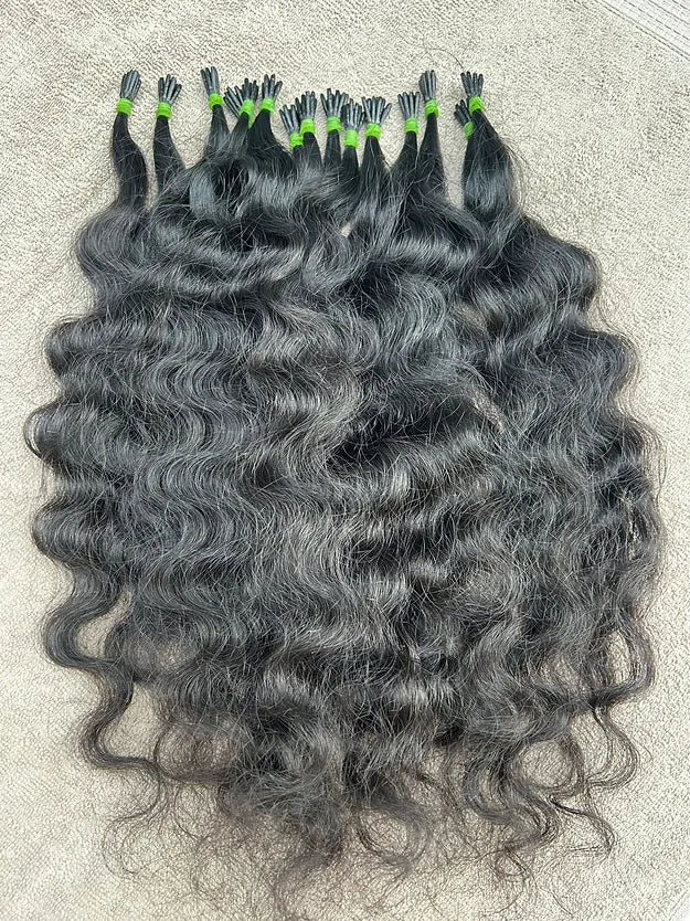 Pre-bonded Curly I-Ttip Hair Extensions