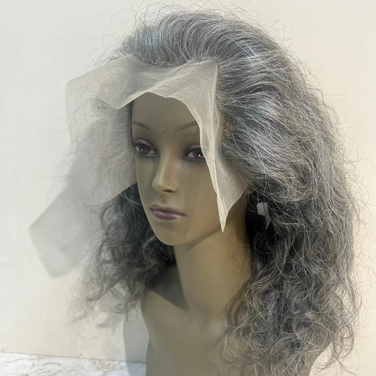 Lace front gray human hair wigs - Image #9