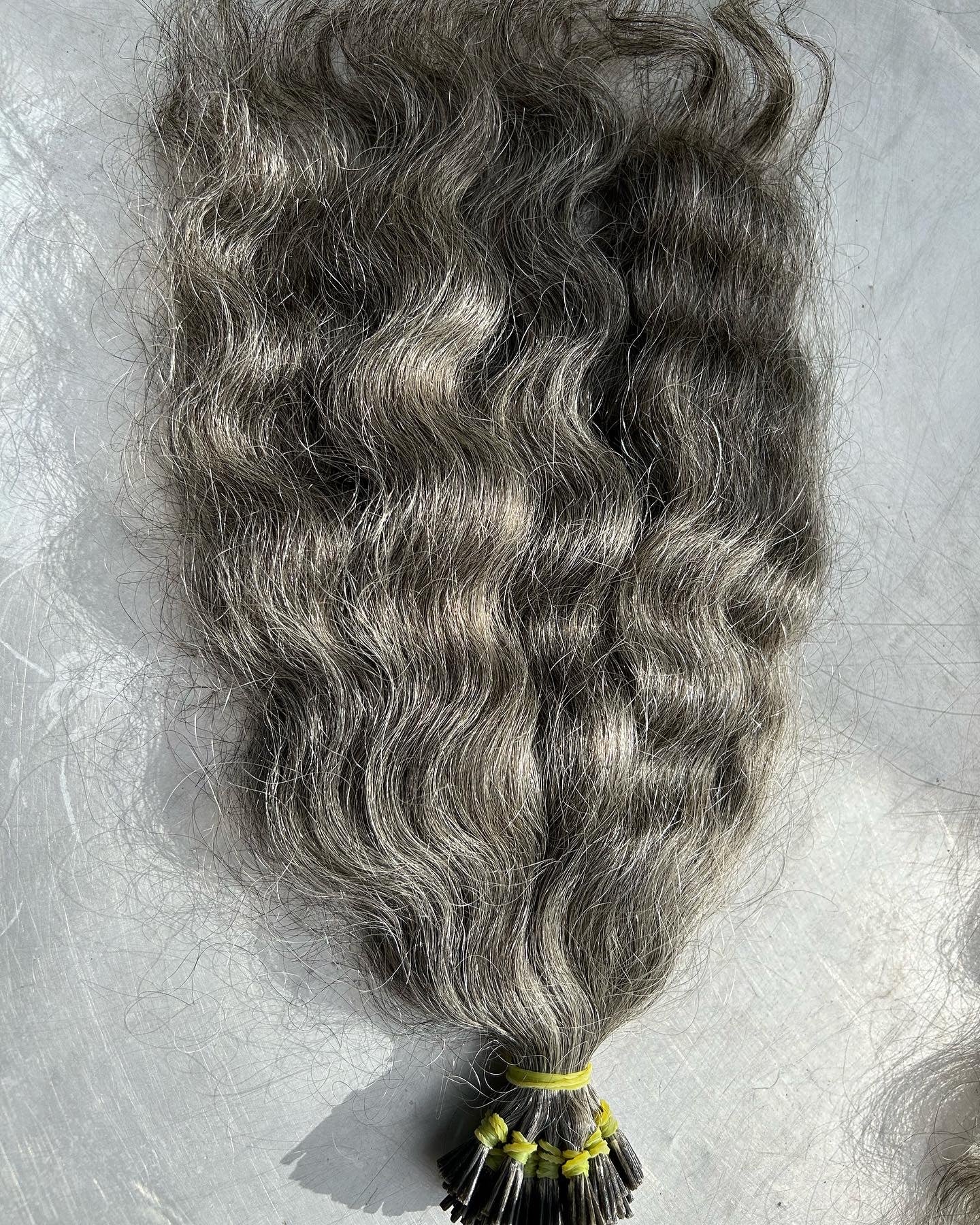 grey I tip human hair extensions wholesale