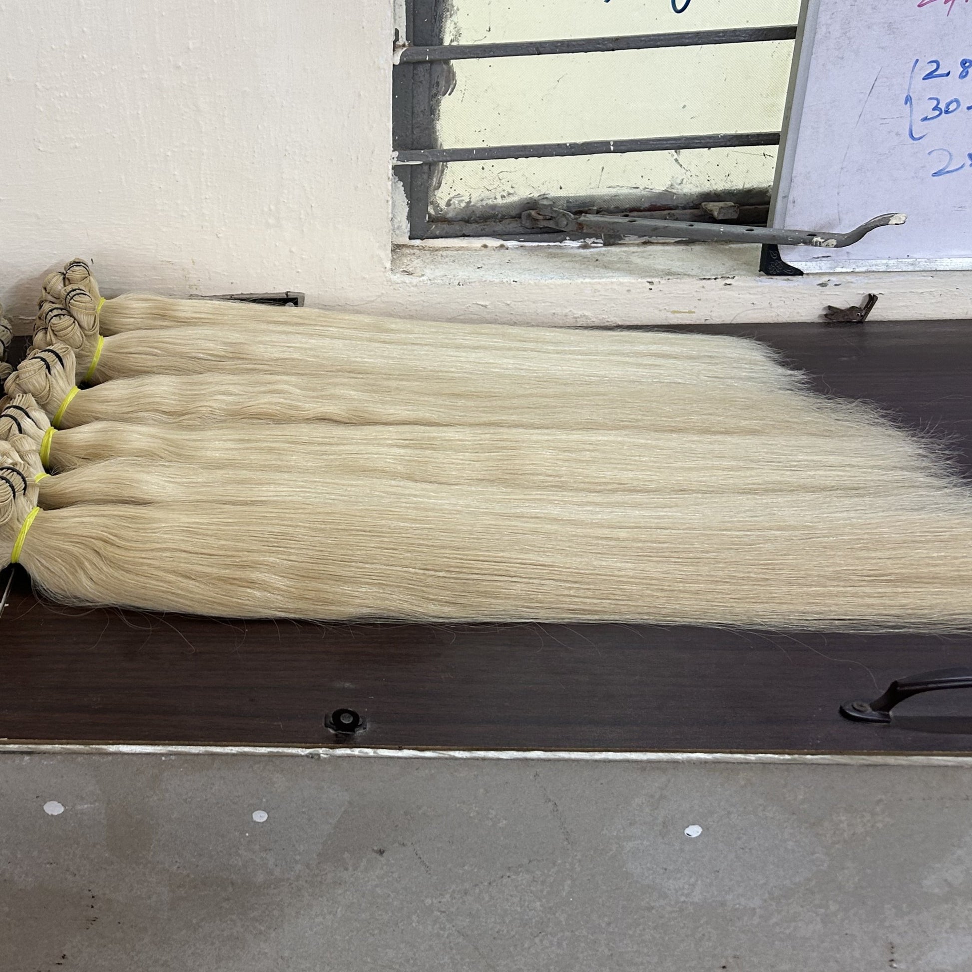 Long Blonde Weft Human Hair Bundles