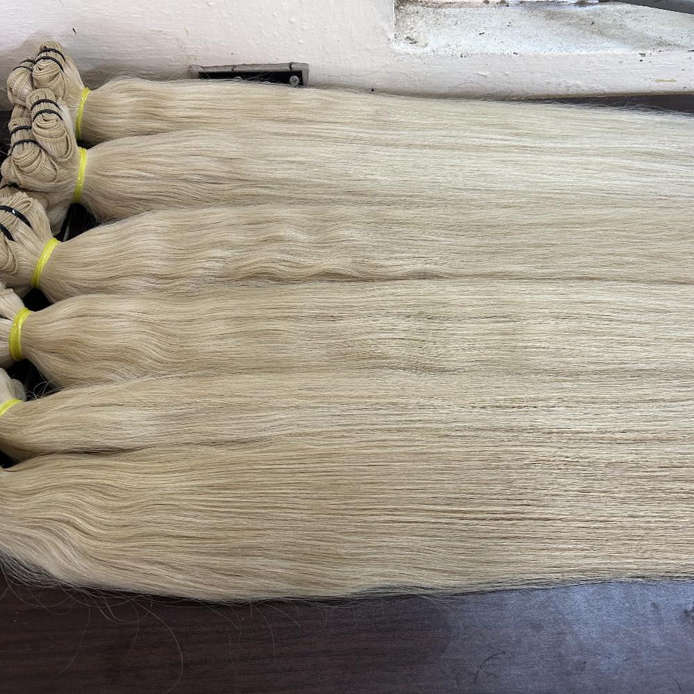 Bleached Blonde Weft Human Hair Bundles