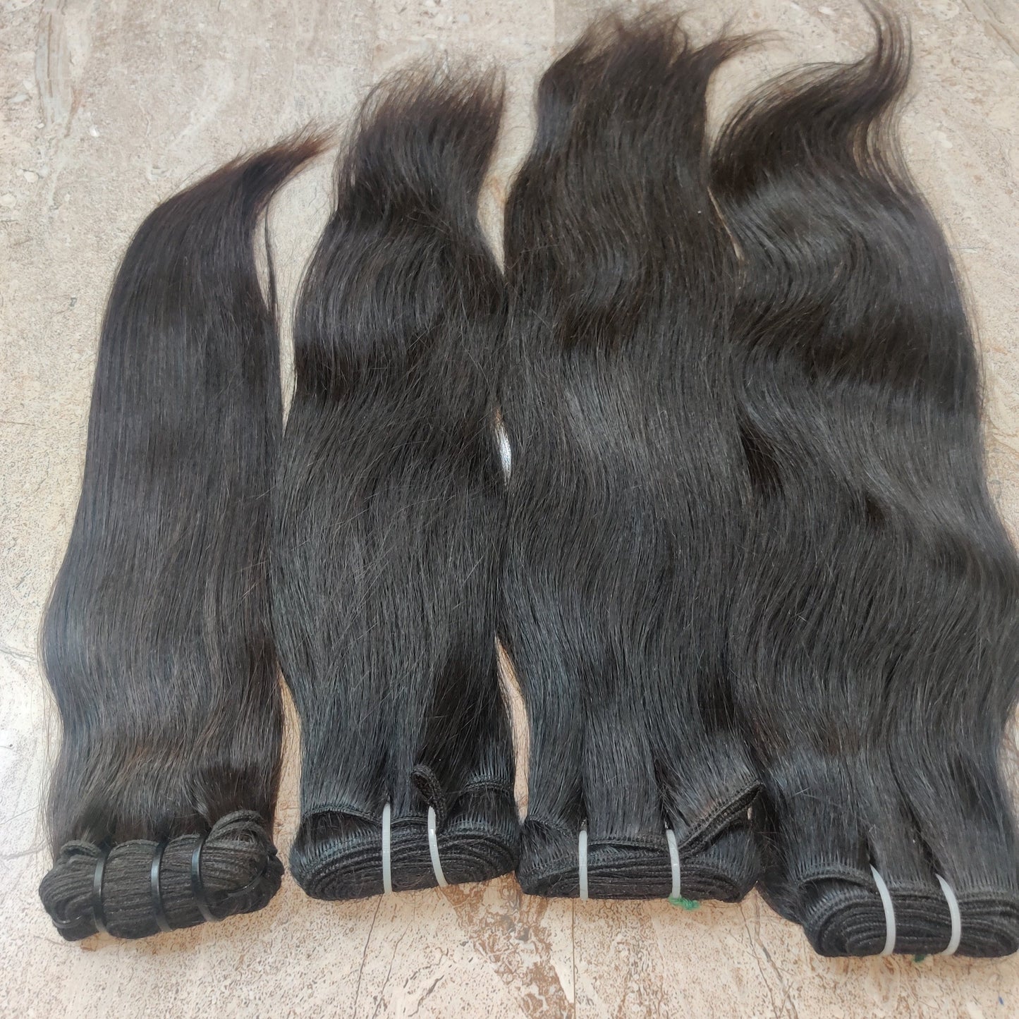 Natural straight human hair bundles