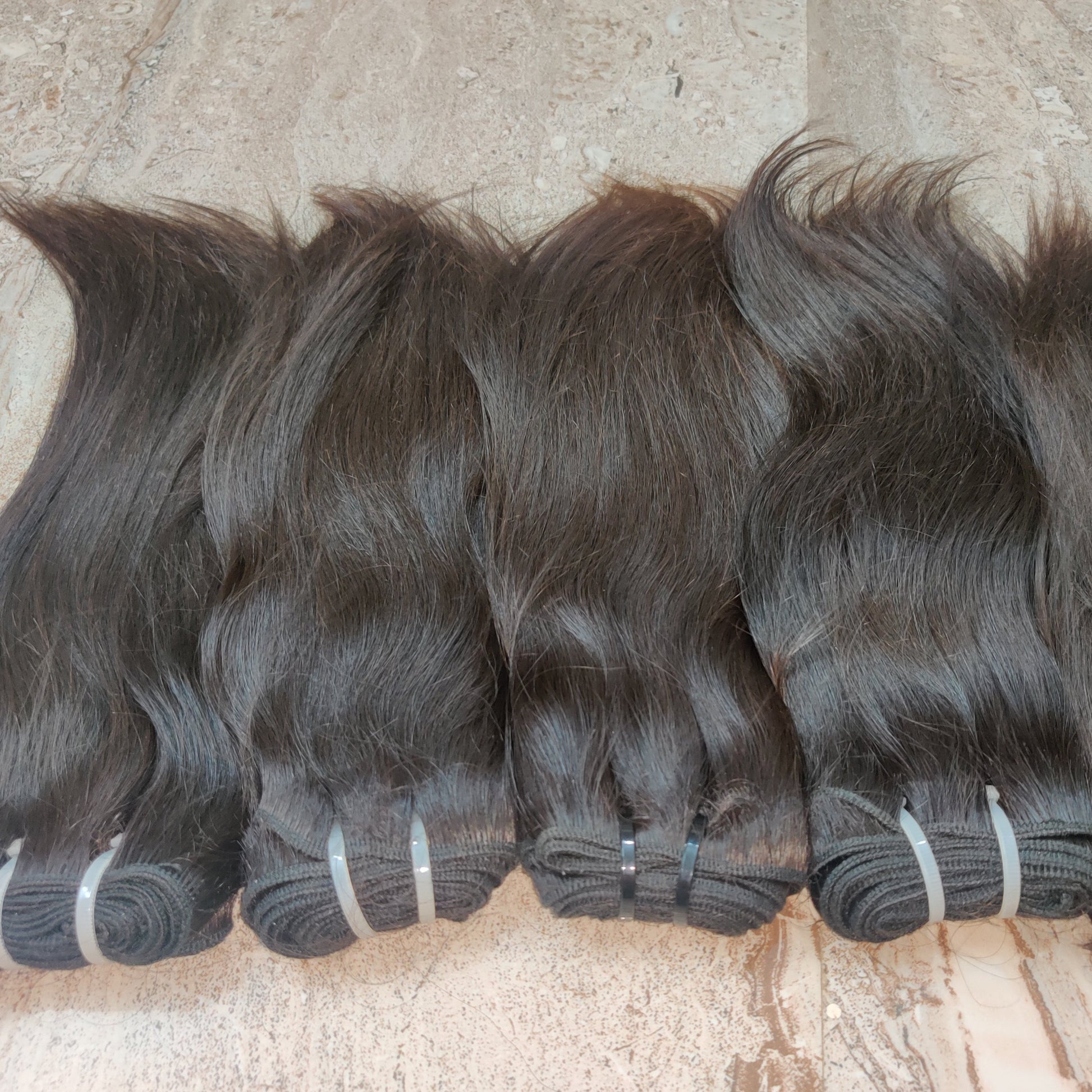 Natural straight human hair bundles