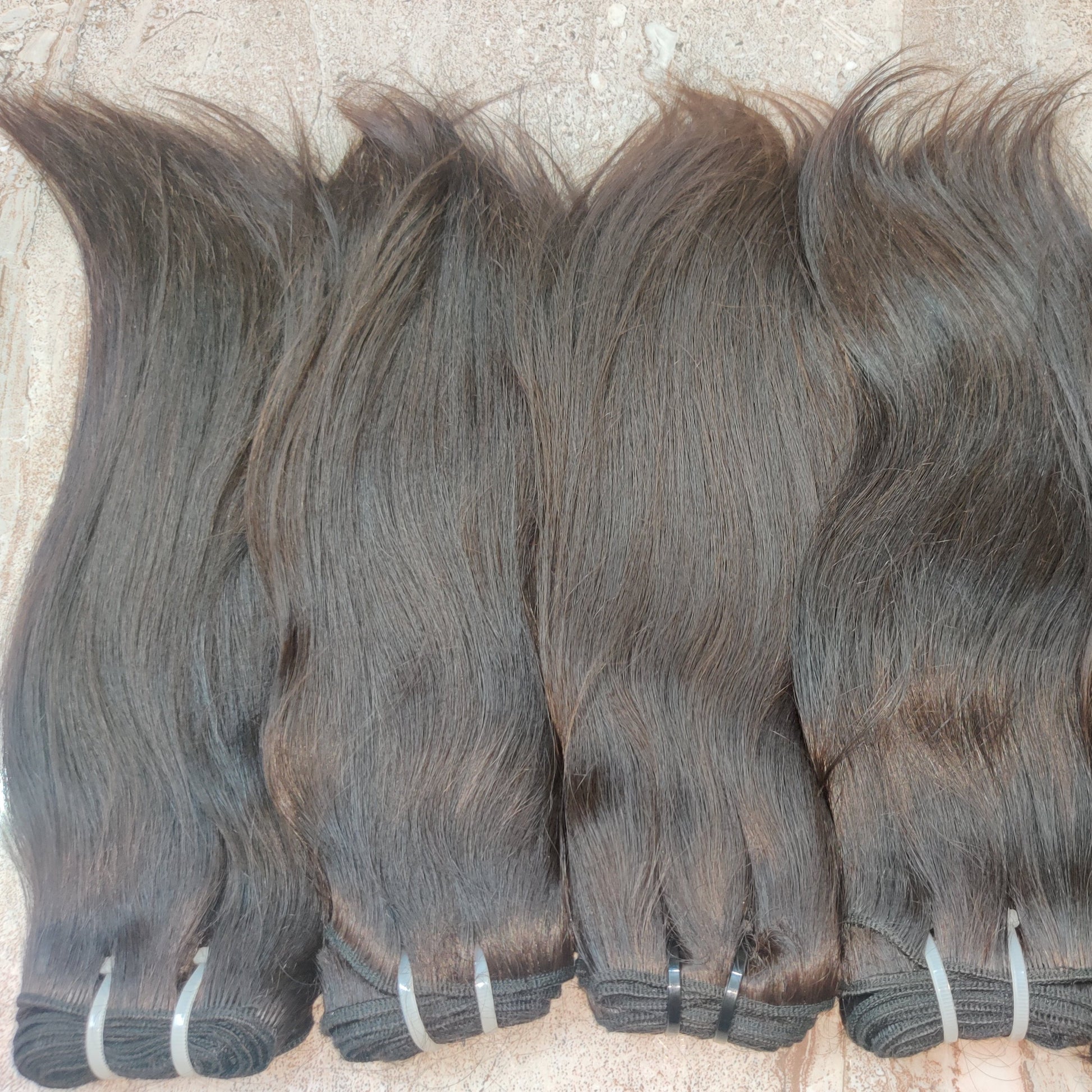 Natural straight human hair bundles