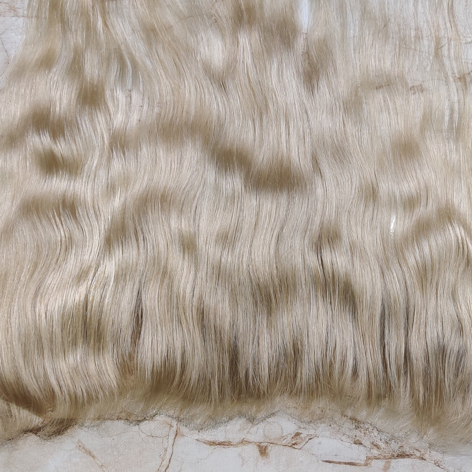 Frontal lace human hair blonde