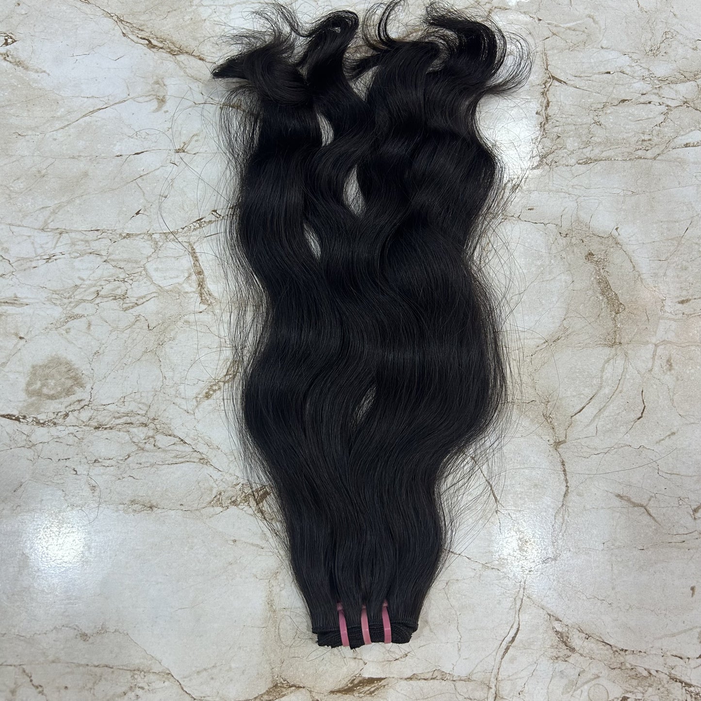 India Natural Wavy Human Hair Weft Bundle 50 Gram