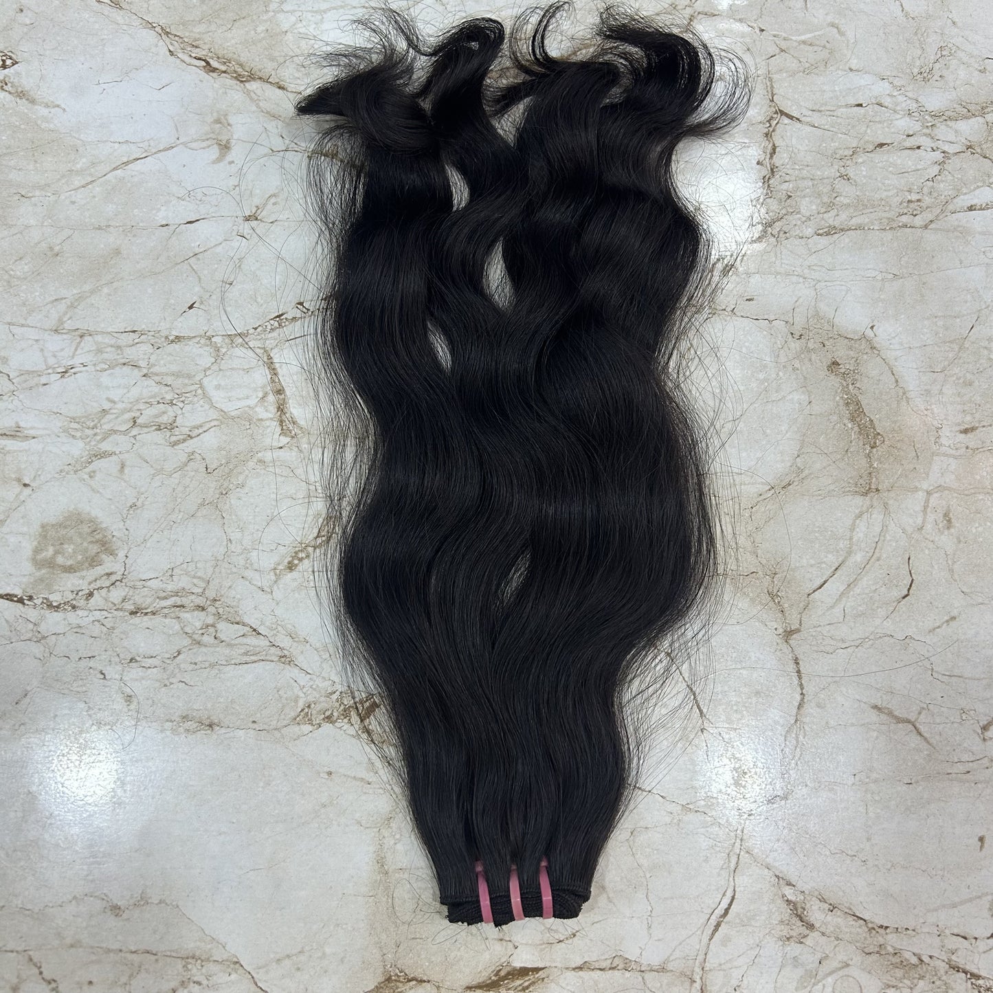 India Natural Wavy Human Hair Weft Bundle 50 Gram