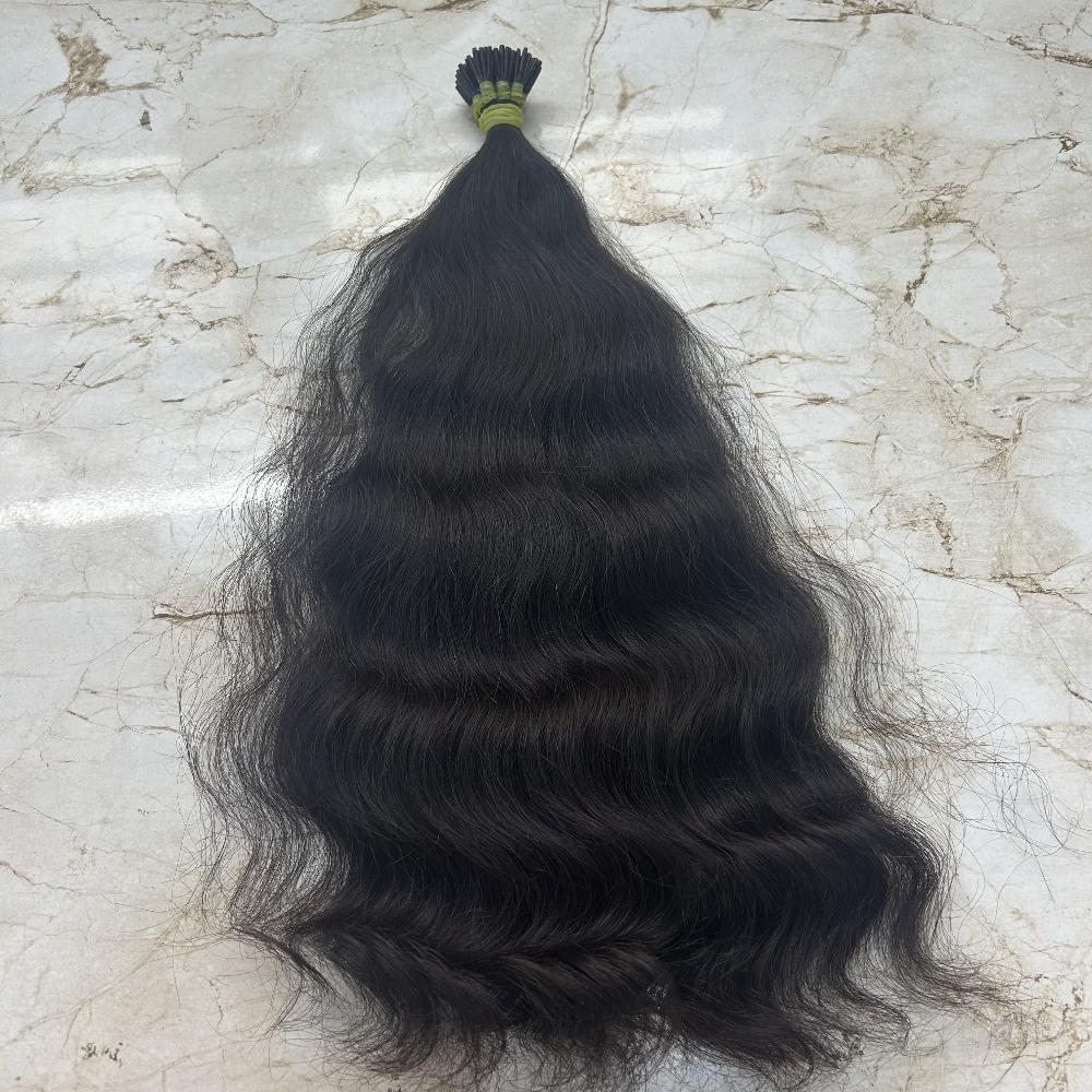 Natural Wavy I Tip Human Hair Extensions