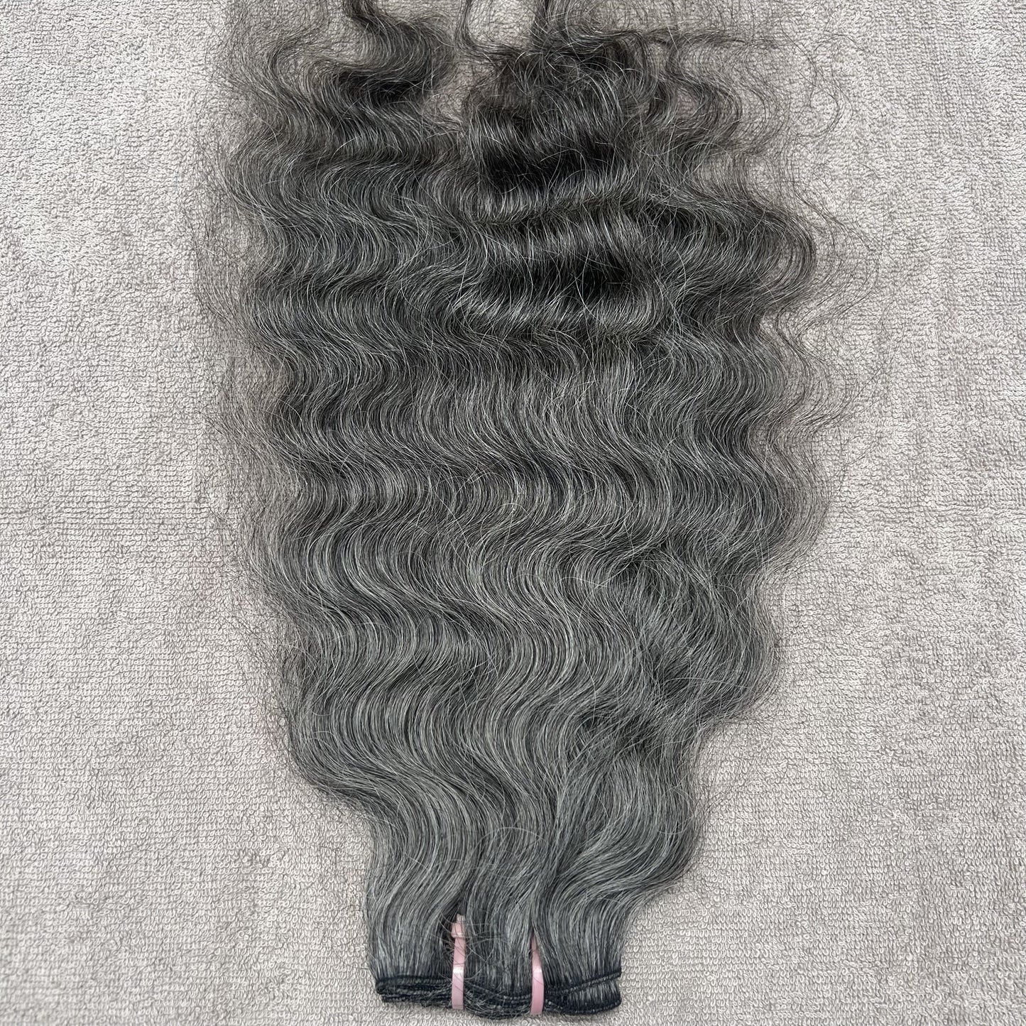 Natural Grey Curly Human Hair Bundles