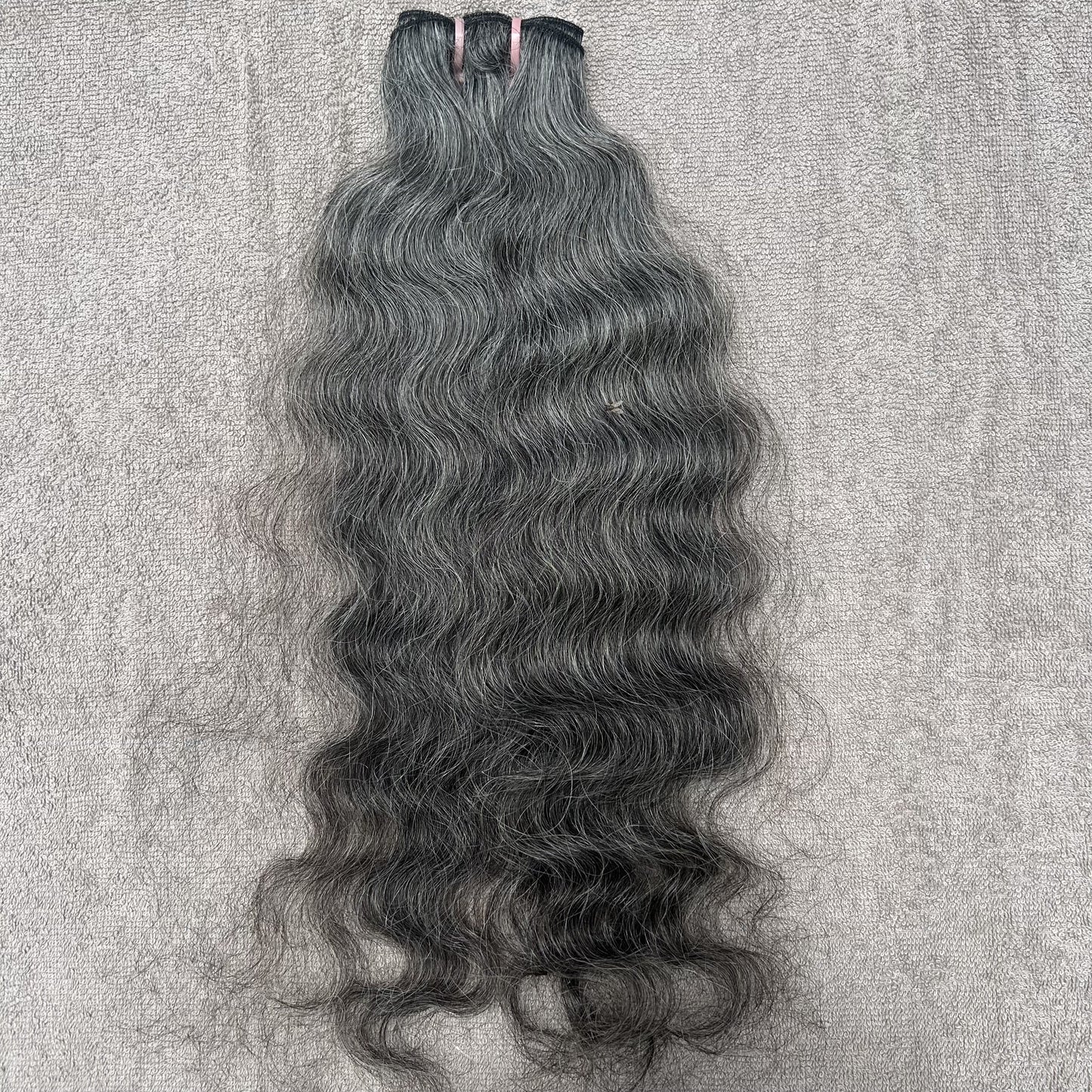 Natural Grey Curly Human Hair Bundles