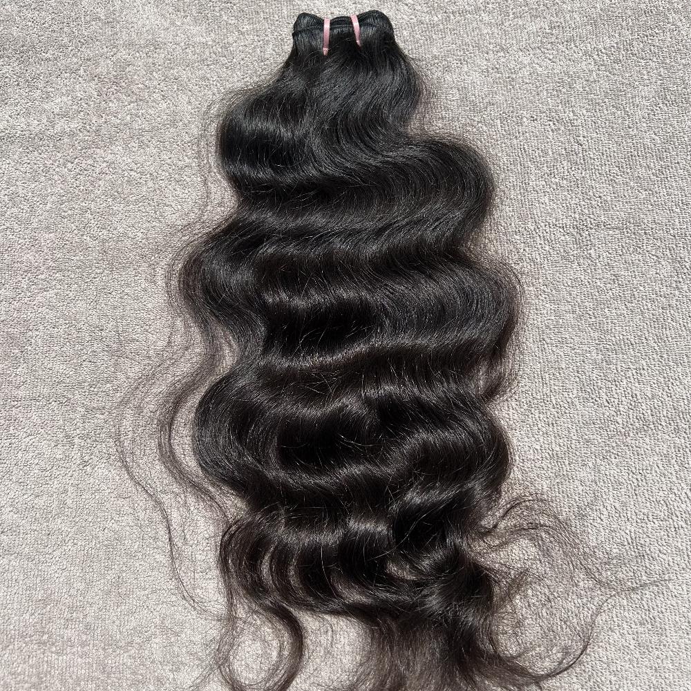 Natural Wavy Hair Machine Weft Bundles