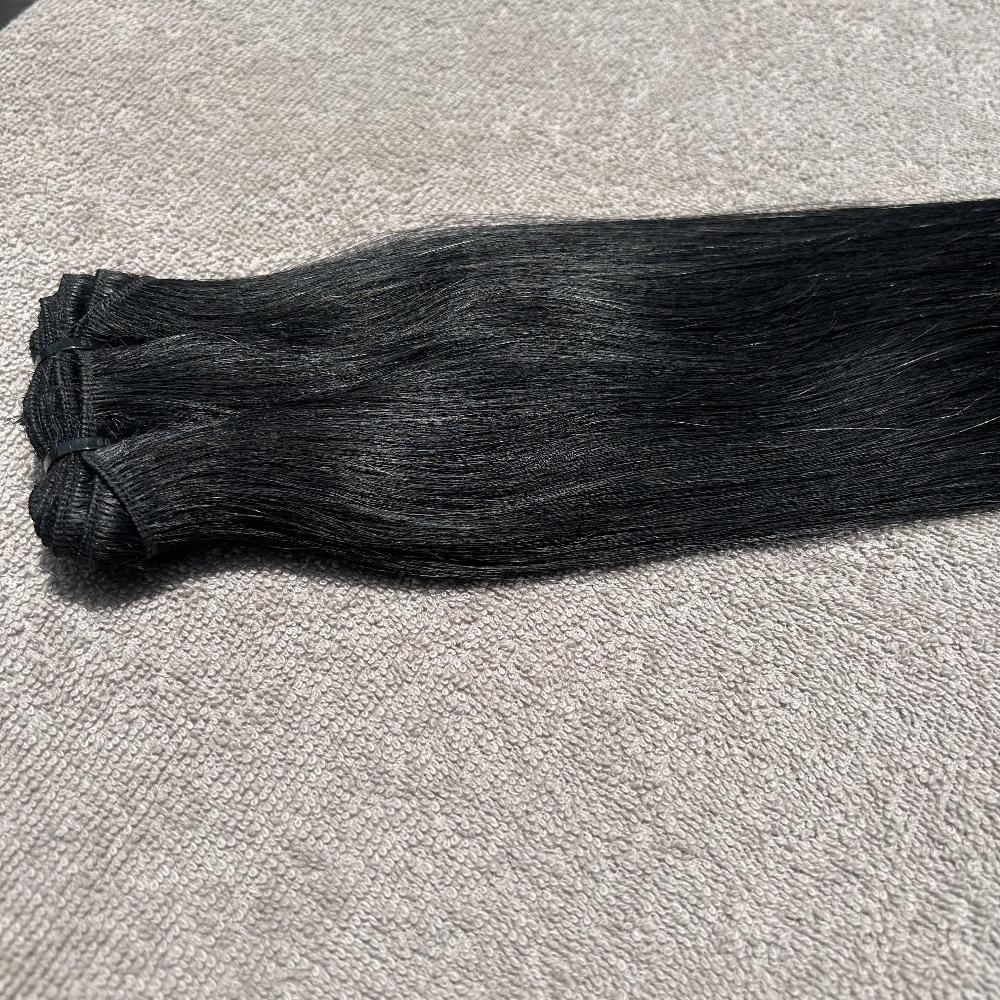 Jet Black Colored Human Hair Bundles