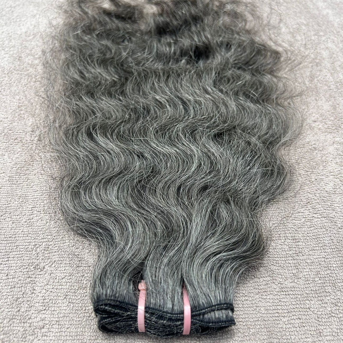 Deep Curly Grey Hair Weft Bundles