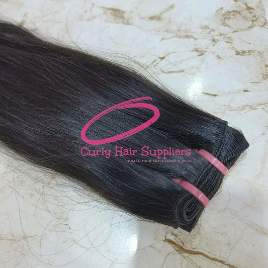 Black Straight Pure Quality Single Drawn Human Hair Extensions - Curly Hair Suppliers