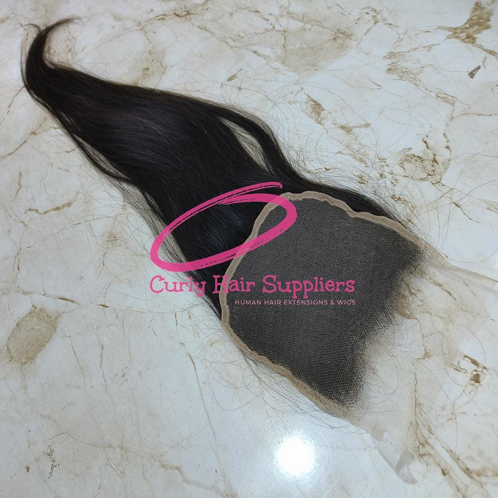 Pre Plucked 5x5 Swiss lace closure Straight Hair