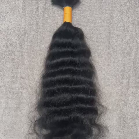 Curly Bulk Human Hair for Braiding No Weft 100g