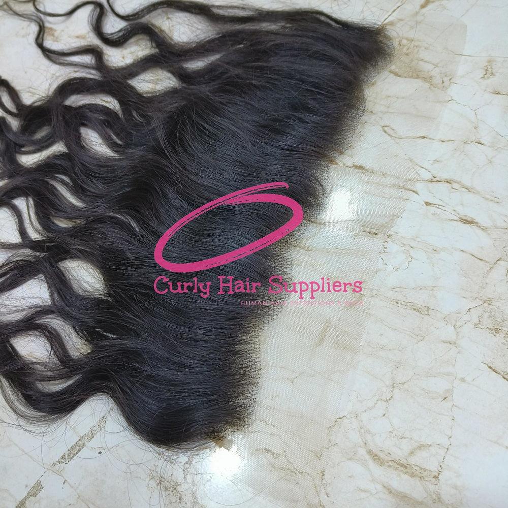 Swiss Lace Human Hair Curly Front for Indian Hair