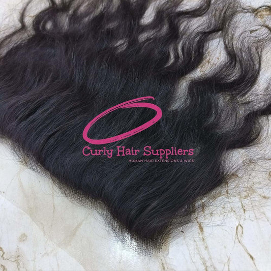 Swiss Lace Wavy Human Hair Frontal from India