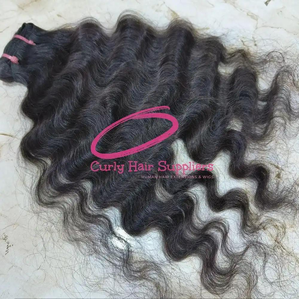 Virgin Remy curly human hair weave bundles