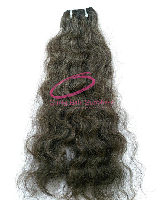 Natural One Donor Grey curly human hair extensions Curly Hair Suppliers