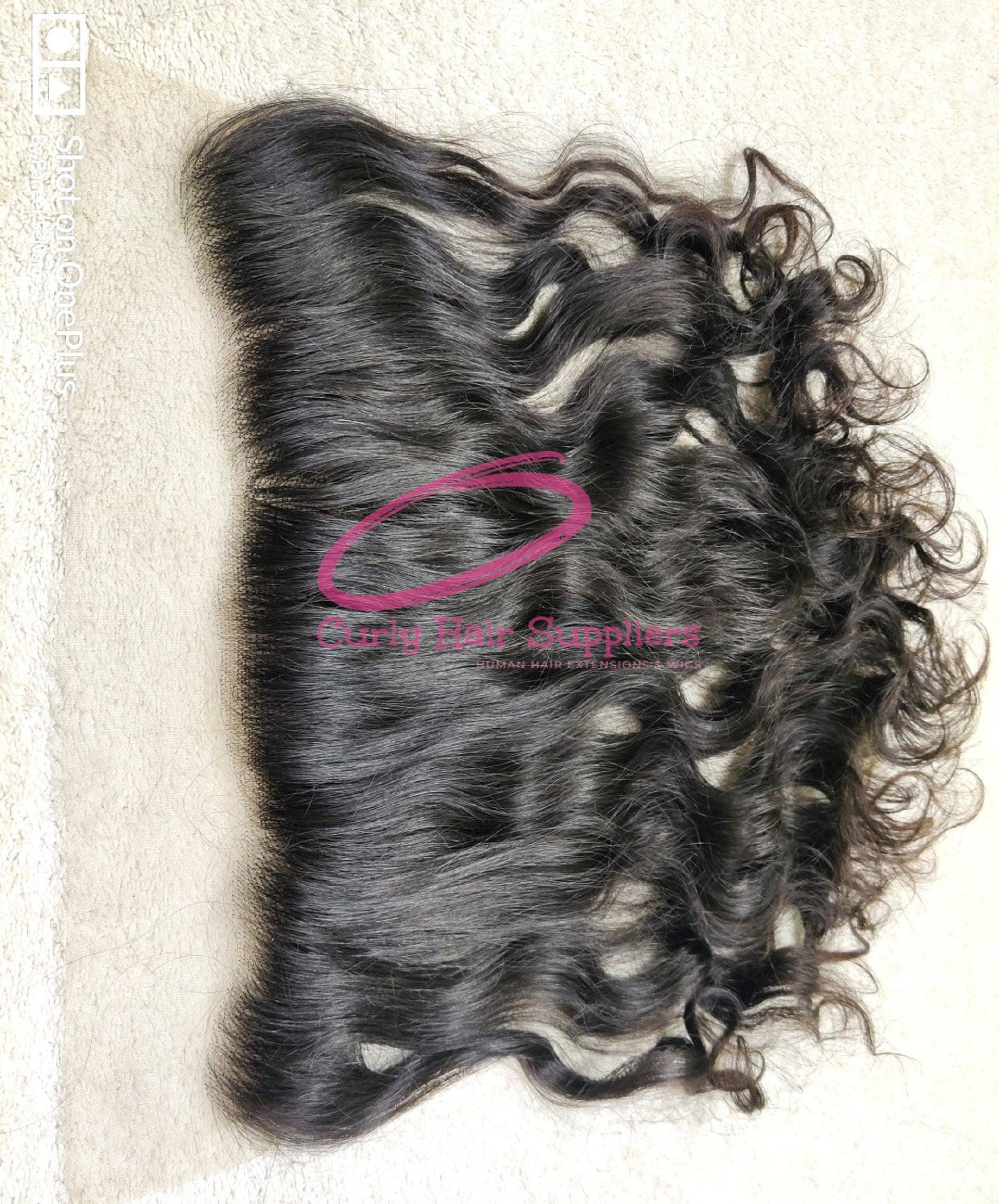 Swiss Lace Wavy Human Hair Frontal from India Curly Hair Suppliers